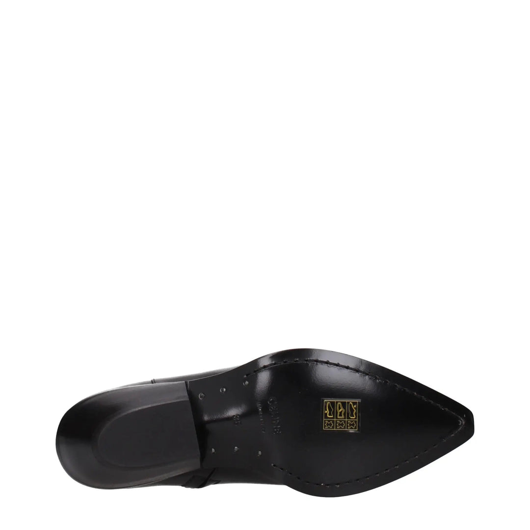 Celine Black Leather Ankle Boots