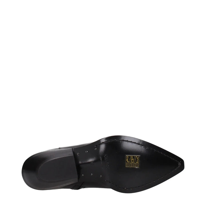 Celine Black Leather Ankle Boots