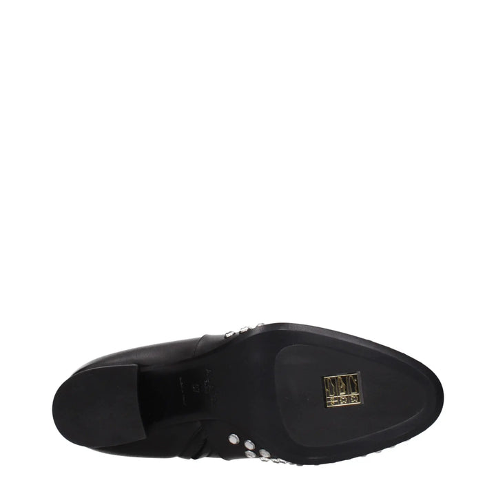 Alaïa Black Leather Ankle Boots
