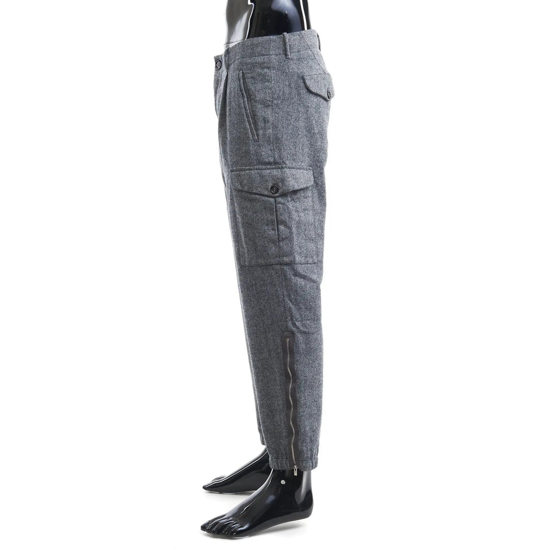 Brunello Cucinelli Sample Sale | Brunello Cucinelli Gray Wool Cargo Pants - | Designer outlet