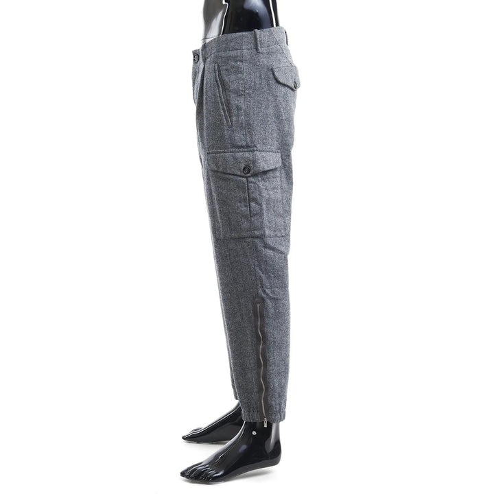 Brunello Cucinelli Sample Sale | Brunello Cucinelli Gray Wool Cargo Pants - | Designer outlet