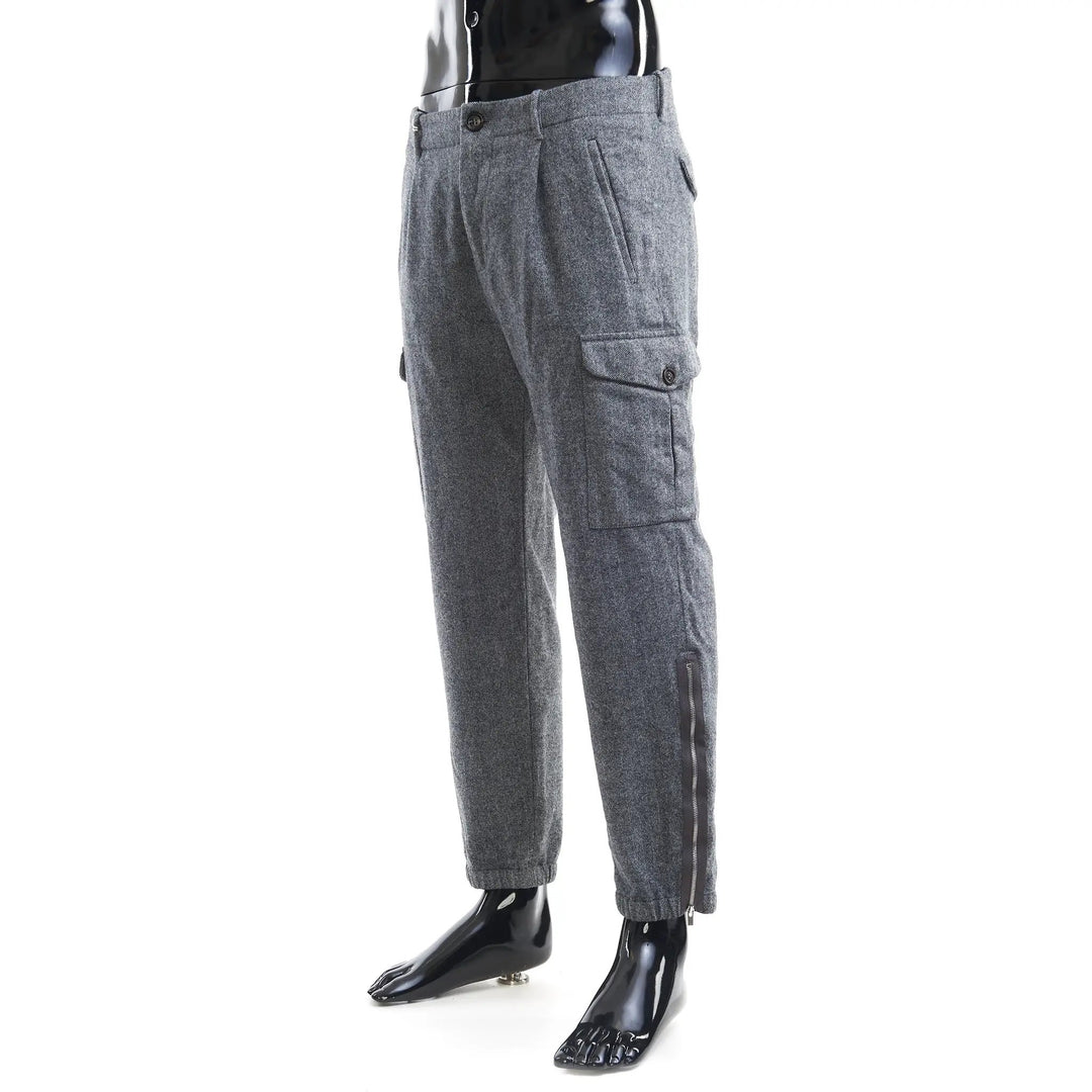 Brunello Cucinelli Sample Sale | Brunello Cucinelli Gray Wool Cargo Pants - | Designer outlet