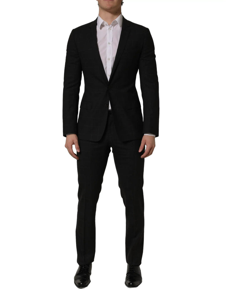 Dolce &amp; Gabbana Sample Sale | Dolce &amp; Gabbana Black Wool Slim Fit Formal 2 Piece Men Suit - | Designer outlet