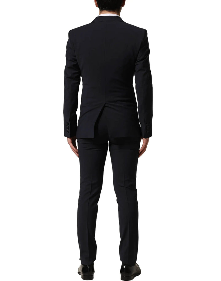 Dolce &amp; Gabbana Sample Sale | Dolce &amp; Gabbana Black Wool Slim Fit Formal 3 Piece Men Suit - | Designer outlet