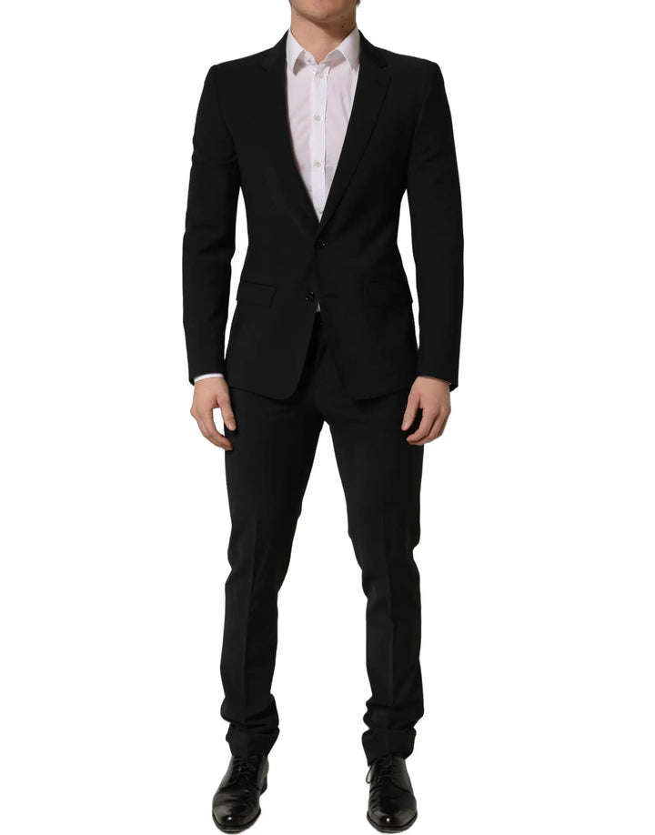 Dolce &amp; Gabbana Sample Sale | Dolce &amp; Gabbana Black Wool Slim Fit Formal 2 Piece Men Suit - | Designer outlet