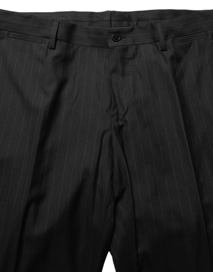 Dolce &amp; Gabbana Sample Sale | Dolce &amp; Gabbana Black Stripes Slim Fit Formal 3 Piece Suit - | Designer outlet