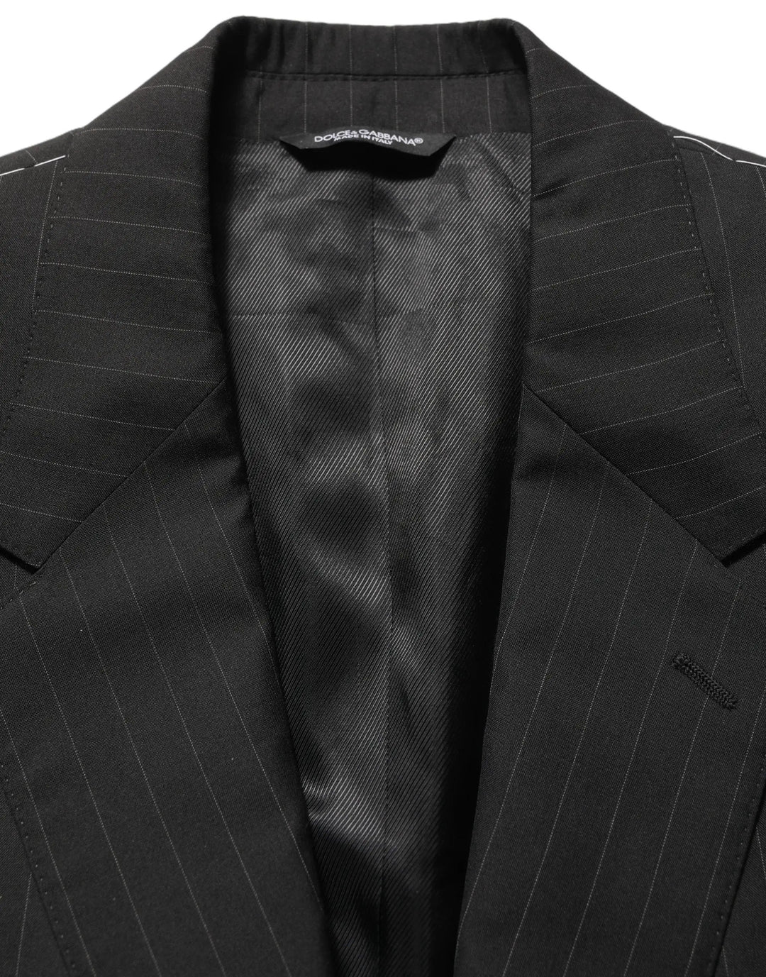 Dolce &amp; Gabbana Sample Sale | Dolce &amp; Gabbana Black Stripes Slim Fit Formal 3 Piece Suit - | Designer outlet