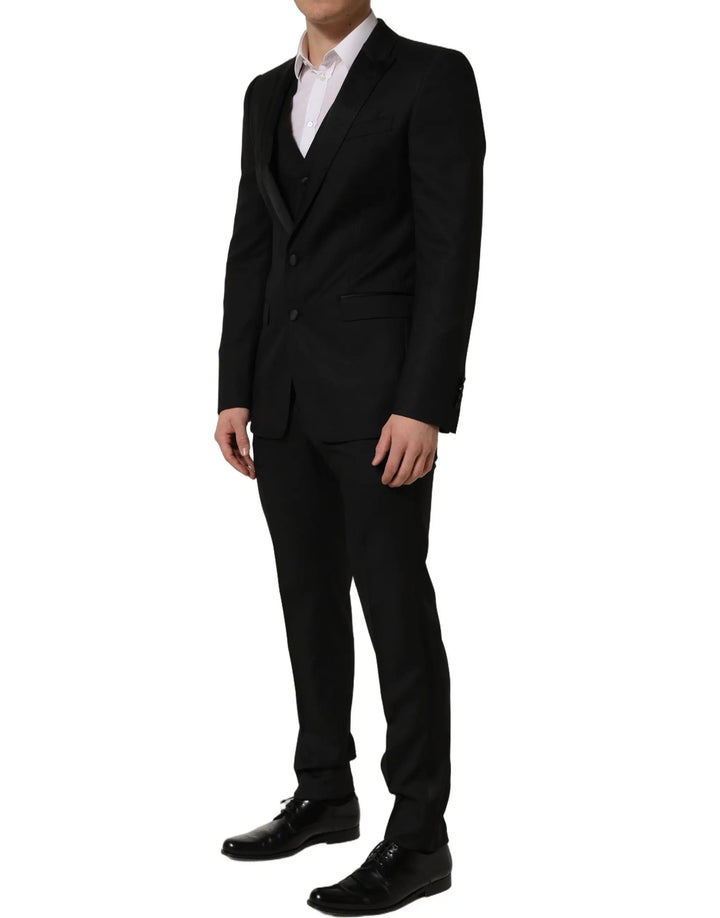 Dolce &amp; Gabbana Sample Sale | Dolce &amp; Gabbana Black MARTINI Slim Fit Formal 3 Piece Suit - | Designer outlet