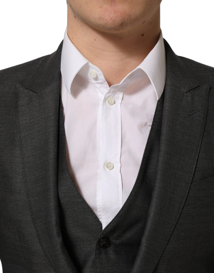 Dolce &amp; Gabbana Sample Sale | Dolce &amp; Gabbana Gray MARTINI Slim Fit Formal 3 Piece Suit - | Designer outlet