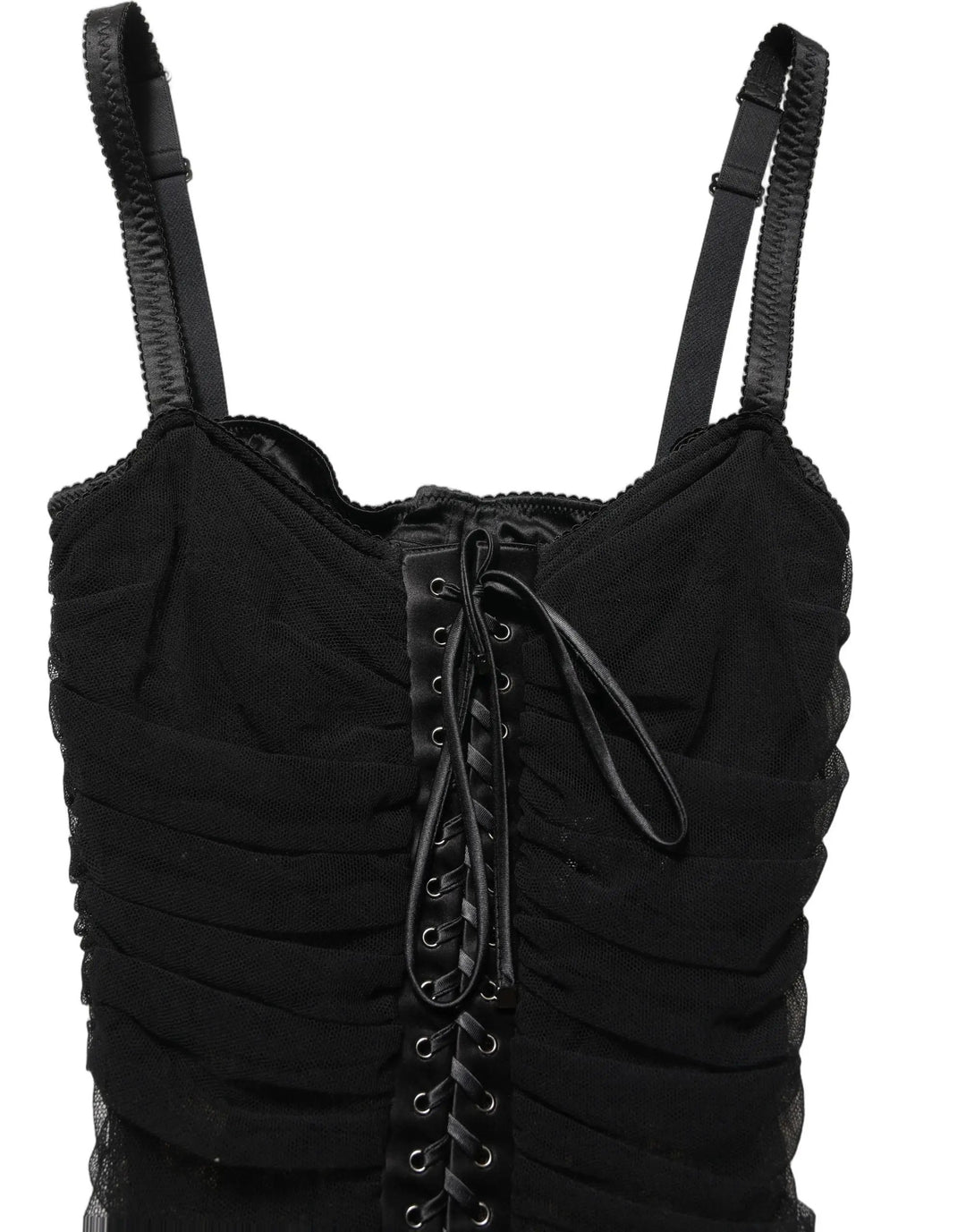 Dolce & Gabbana Sample Sale | Dolce & Gabbana Black Bodycon Fitted Corset Style Mini Dress - | Designer outlet