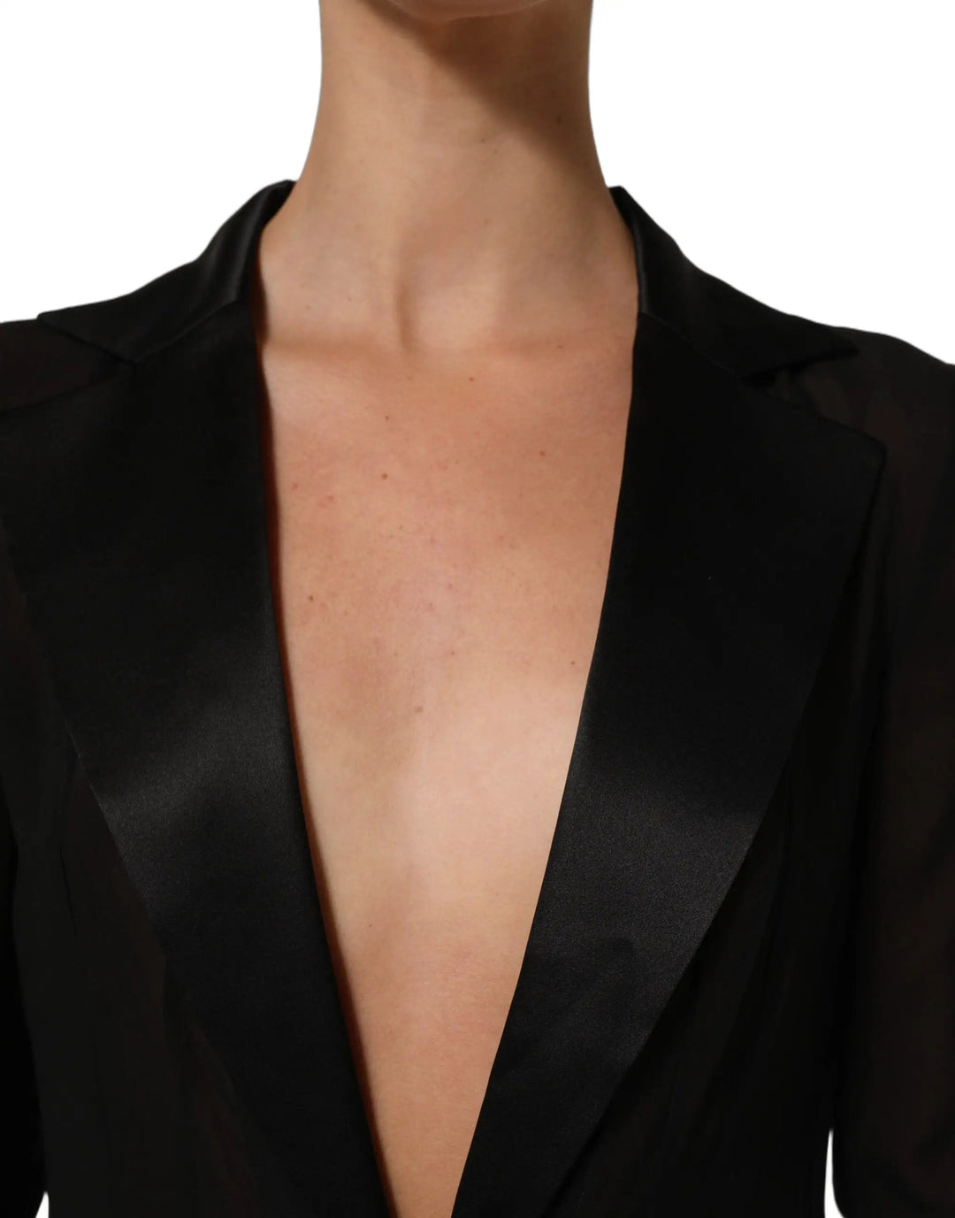 Dolce &amp; Gabbana Sample Sale | Dolce &amp; Gabbana Black Silk Sheer Chiffon Long Maxi Dress - | Designer outlet