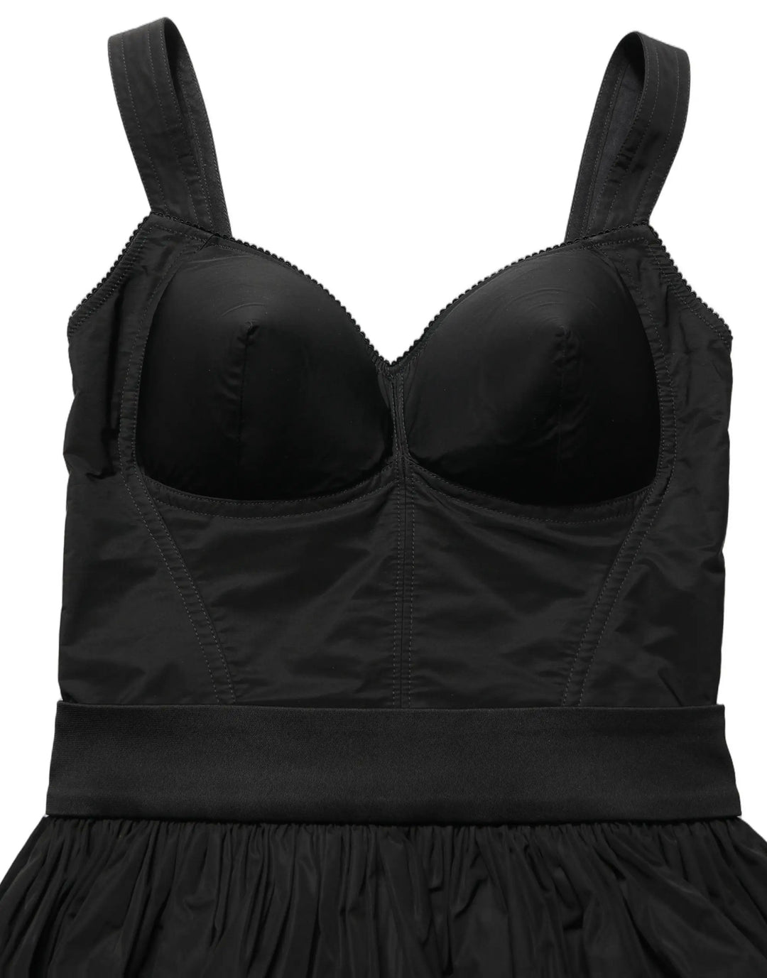 Dolce &amp; Gabbana Sample Sale | Dolce &amp; Gabbana Black Nylon A-Line Sleeveless Mini Dress - | Designer outlet