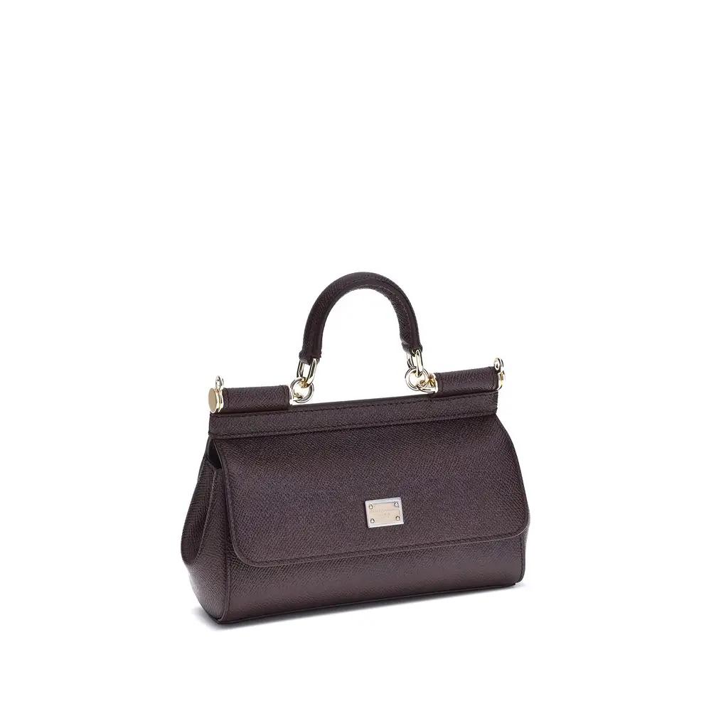 Dolce & Gabbana Sample Sale | Dolce & Gabbana Brown Calf Leather Bos Taurus Shoulder Bag - | Designer outlet