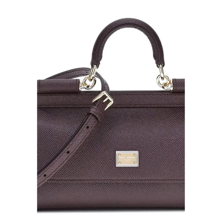 Dolce &amp; Gabbana Sample Sale | Dolce &amp; Gabbana Brown Calf Leather Bos Taurus Shoulder Bag - | Designer outlet