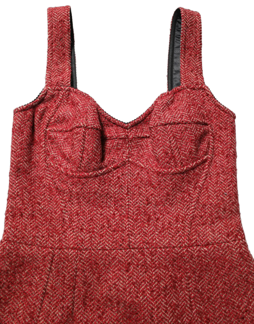 Dolce & Gabbana Sample Sale | Dolce & Gabbana Multicolor Tweed Belted Babydoll Mini Dress - | Designer outlet