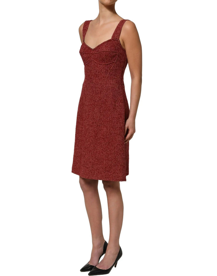 Dolce &amp; Gabbana Sample Sale | Dolce &amp; Gabbana Multicolor Tweed Belted Babydoll Mini Dress - | Designer outlet