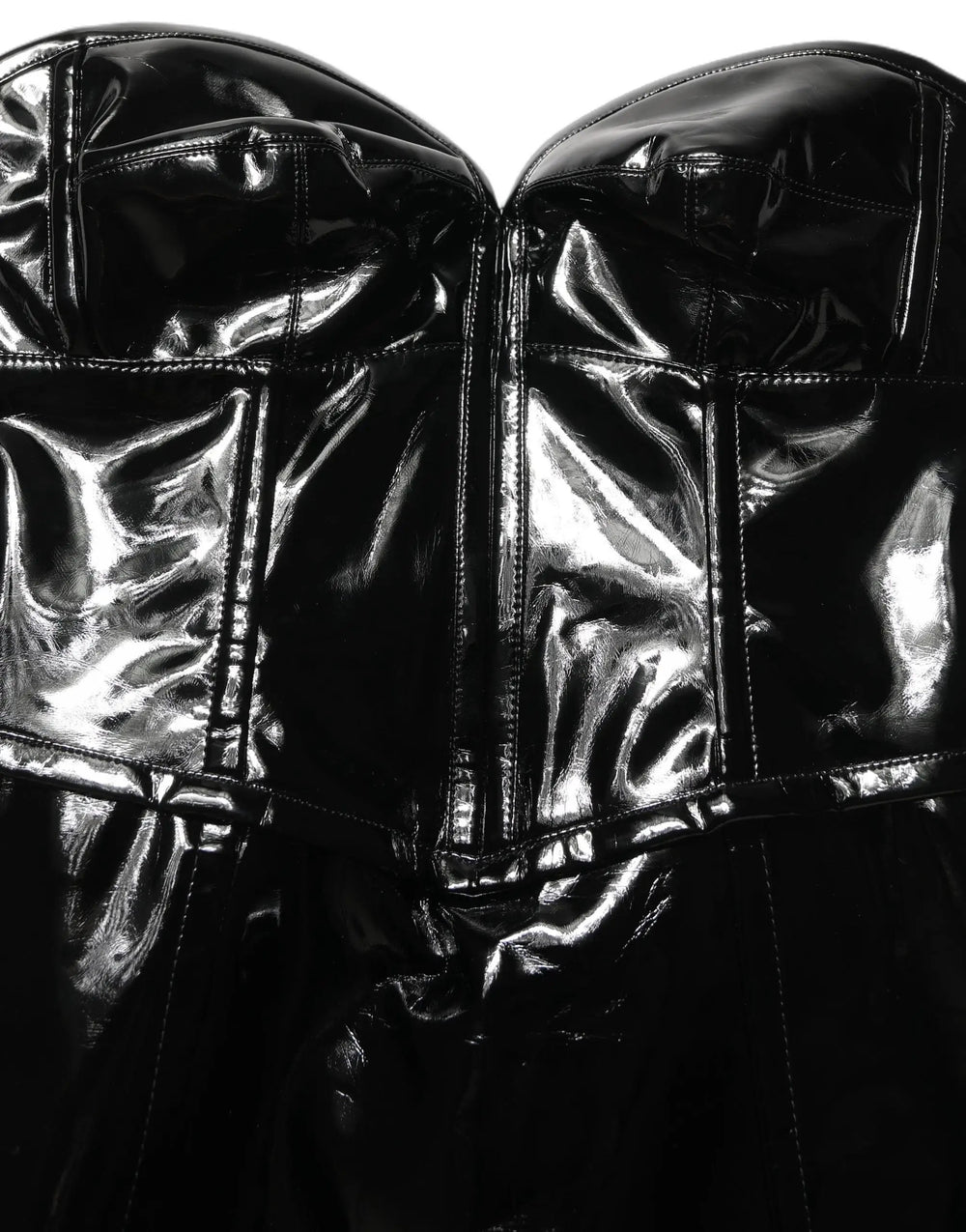 Dolce & Gabbana Sample Sale | Dolce & Gabbana Black Patent Leather Corset Style Mini Dress - | Designer outlet