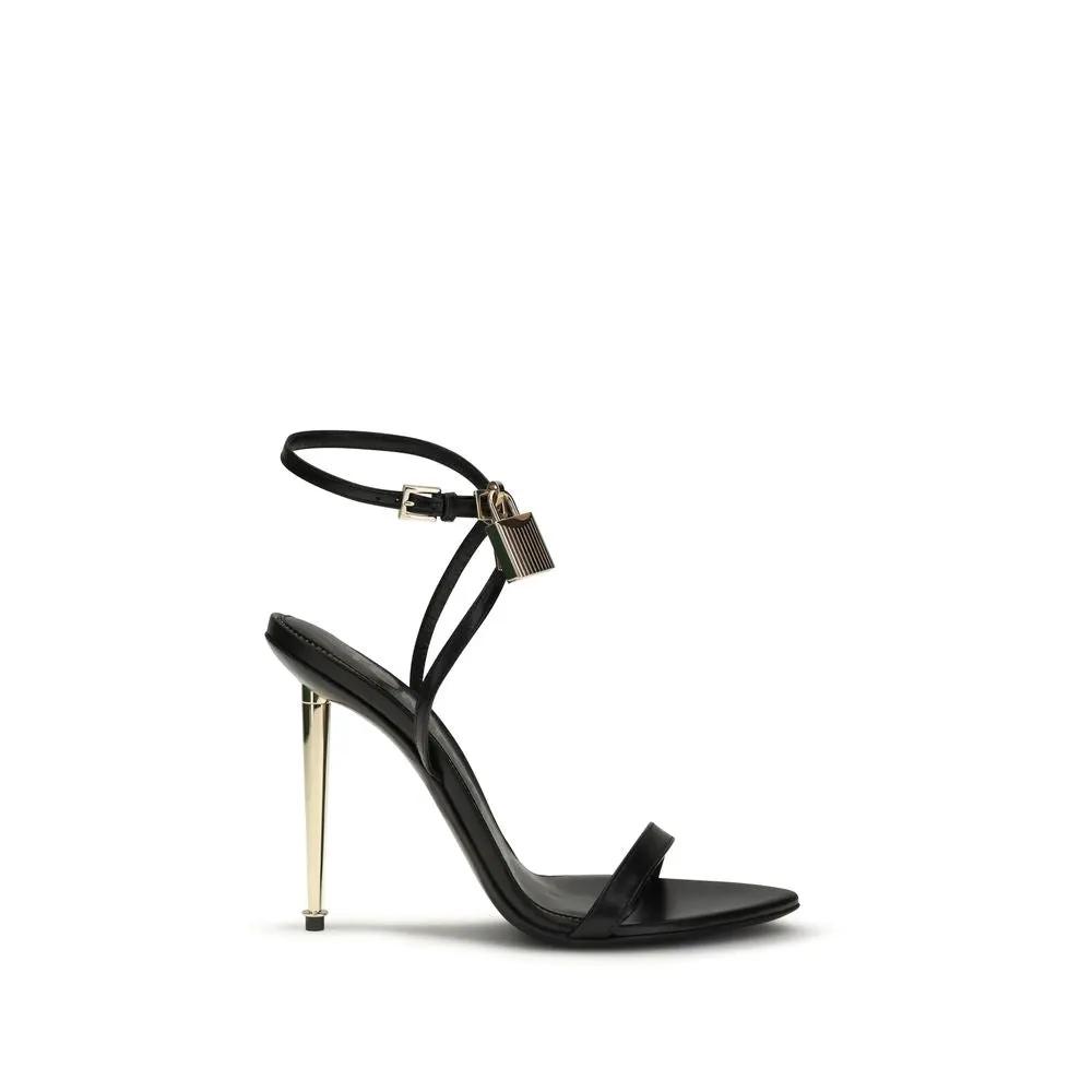 Tom Ford Sample Sale | Tom Ford Black Goatskin Stiletto Heel Sandals - | Designer outlet