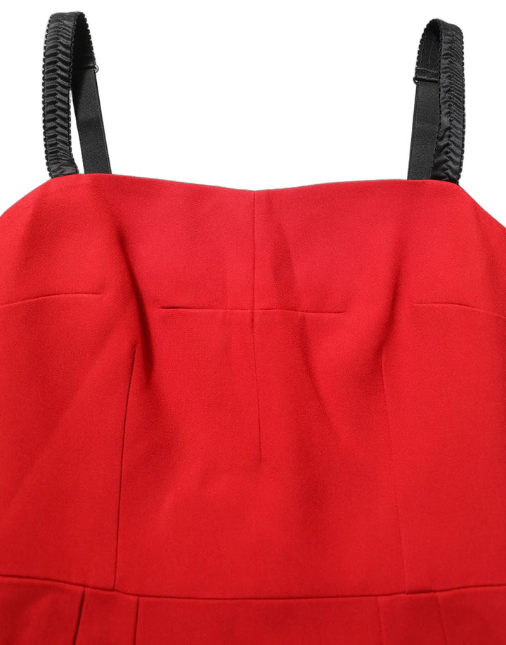 Dolce &amp; Gabbana Sample Sale | Dolce &amp; Gabbana Red Stretch Bodycon Sheath Knee Length Dress - | Designer outlet