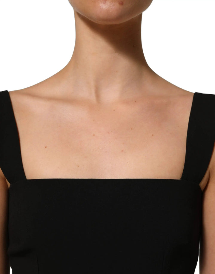 Dolce &amp; Gabbana Sample Sale | Dolce &amp; Gabbana Black Viscose Stretch Sheath Midi Dress - | Designer outlet