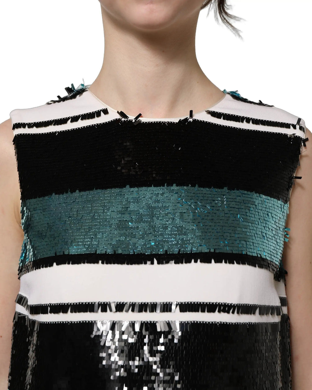 Dolce &amp; Gabbana Sample Sale | Dolce &amp; Gabbana Multicolor Sequined Sleeveless Shift Dress - | Designer outlet