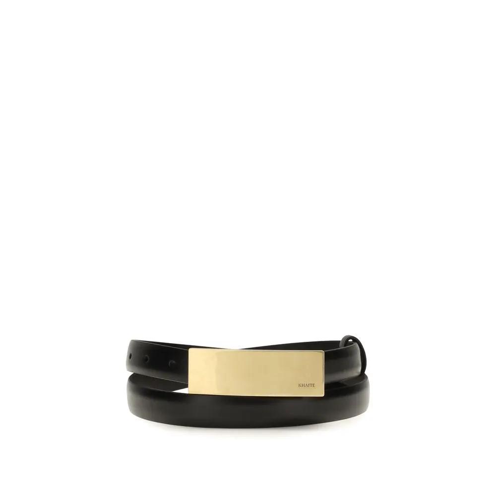 Khaite Sample Sale | Khaite Black Calf Leather Bos Taurus Regular Belt - | Designer outlet