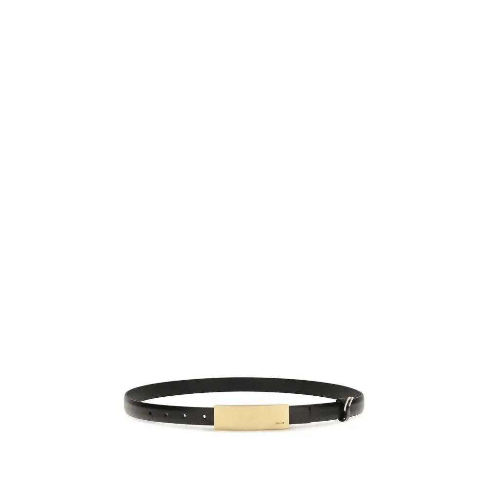 Khaite Sample Sale | Khaite Black Calf Leather Bos Taurus Regular Belt - | Designer outlet