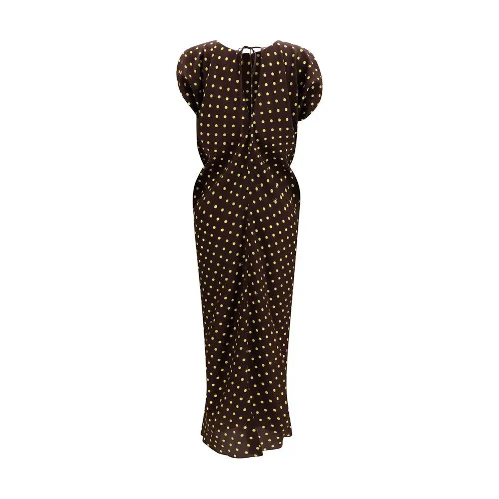Marni Sample Sale | Marni Brown Silk Casual Dress - | Designer outlet