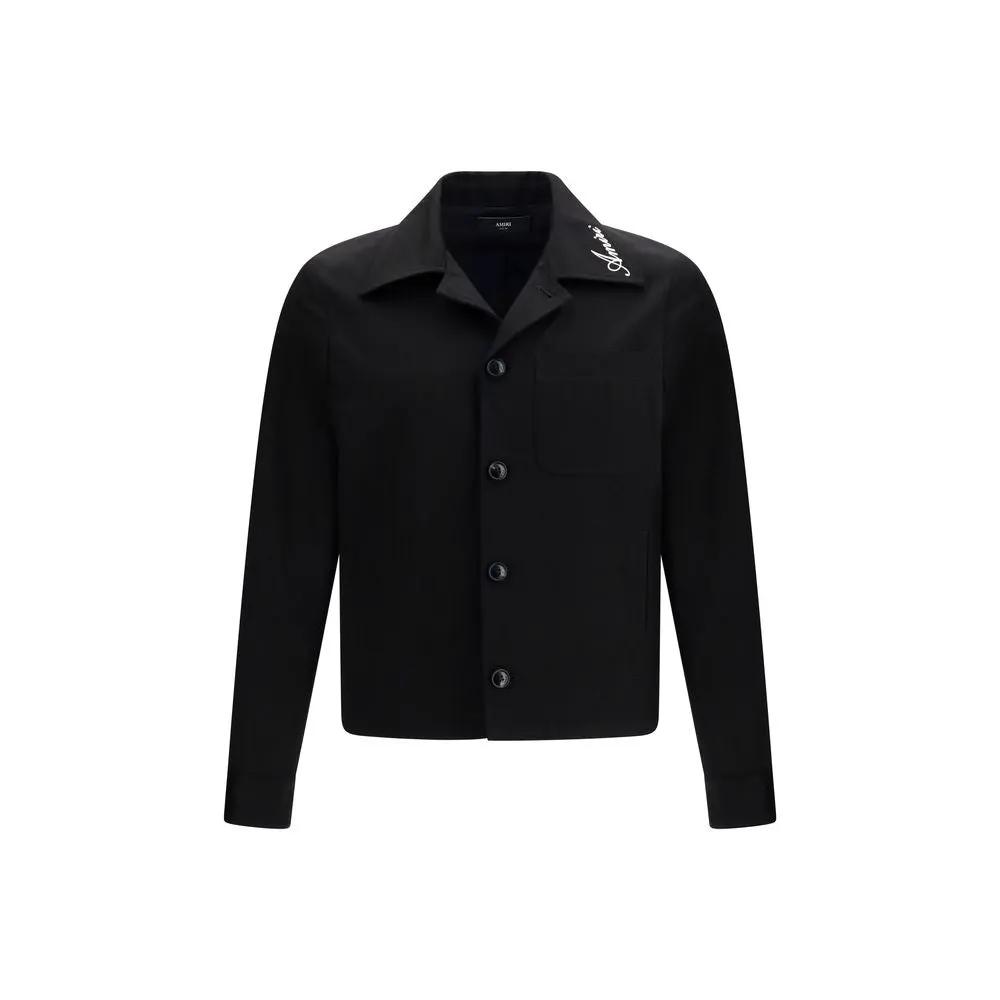 Amiri Sample Sale | Amiri Black Cotton Full-Length Jacket - | Designer outlet
