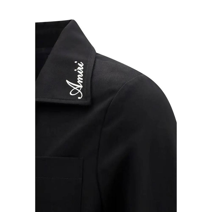 Amiri Sample Sale | Amiri Black Cotton Full-Length Jacket - | Designer outlet