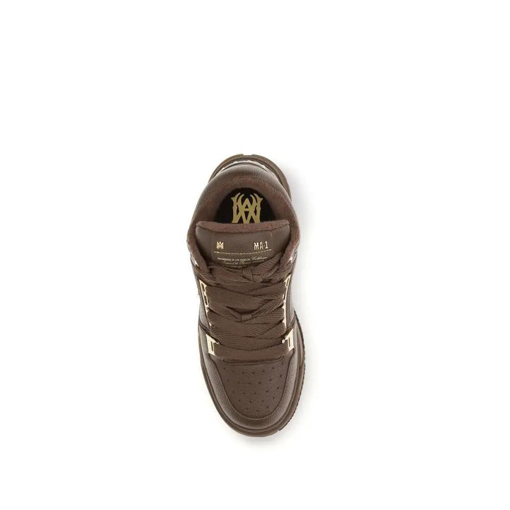 Amiri Sample Sale | Amiri Brown Calf Leather Bos Taurus Chunky Sneakers - | Designer outlet