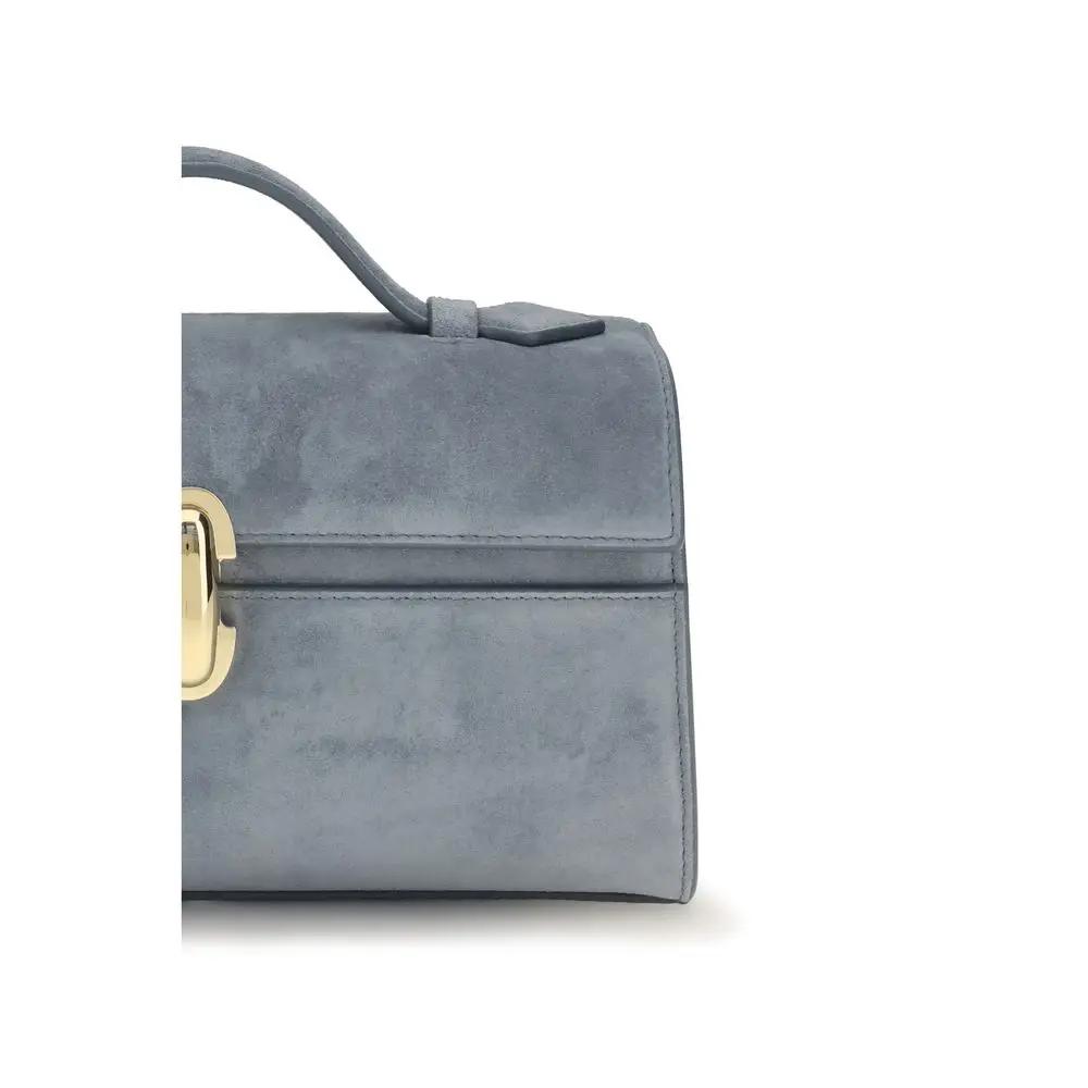 Savette Sample Sale | Savette Blue Calf Leather Bos Taurus Handbag - | Designer outlet