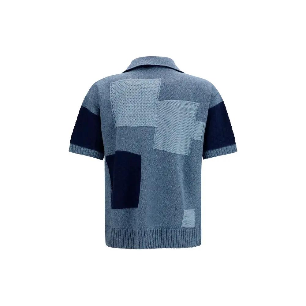 Laneus Sample Sale | Laneus Blue Cotton Cardigan - | Designer outlet