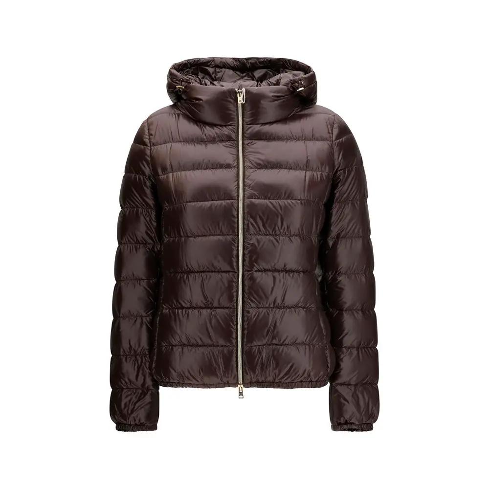 Herno Sample Sale | Herno Brown Polyamide Full-Length Jacket - | Designer outlet