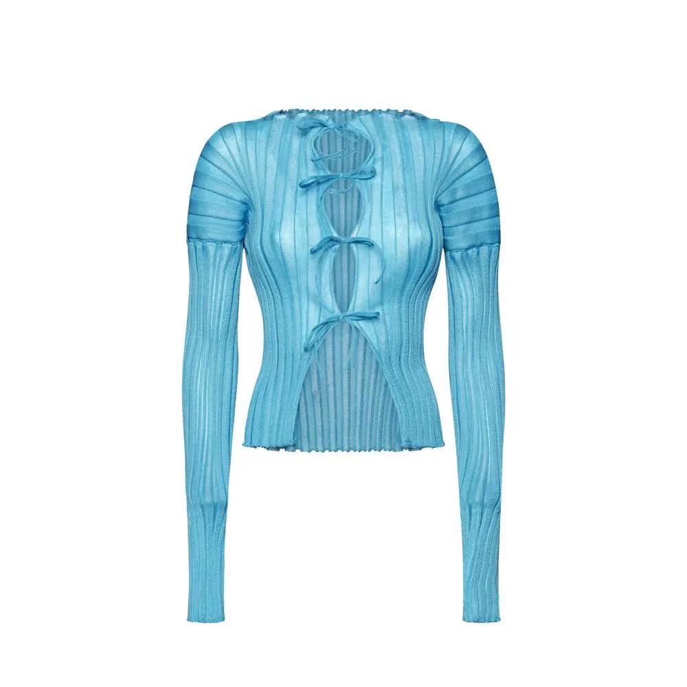 A. ROEGE HOVE Sample Sale | A. ROEGE HOVE Blue Cotton Cardigan - | Designer outlet