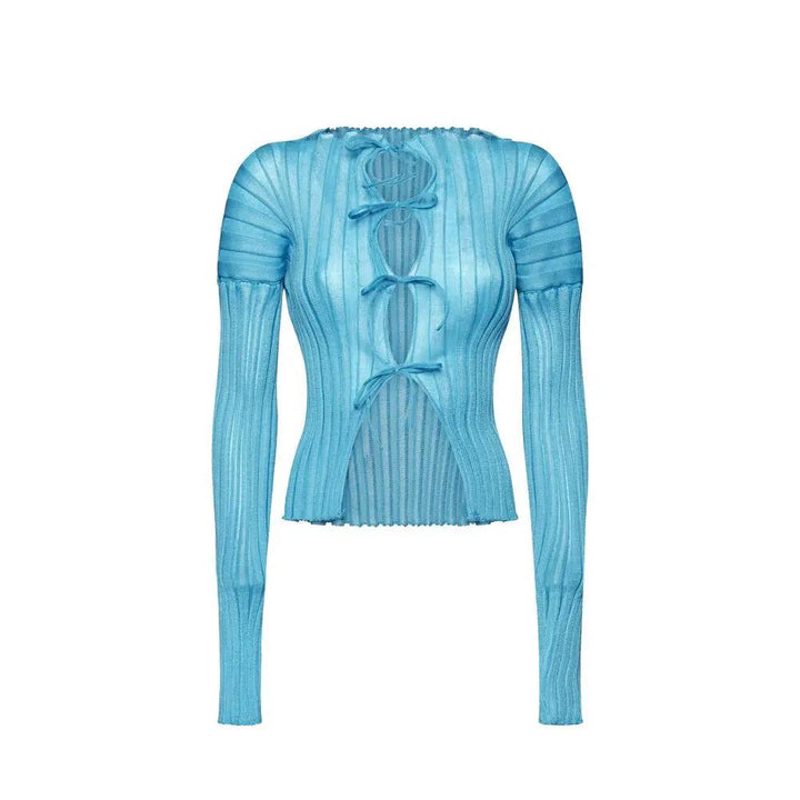 A. ROEGE HOVE Sample Sale | A. ROEGE HOVE Blue Cotton Cardigan - | Designer outlet