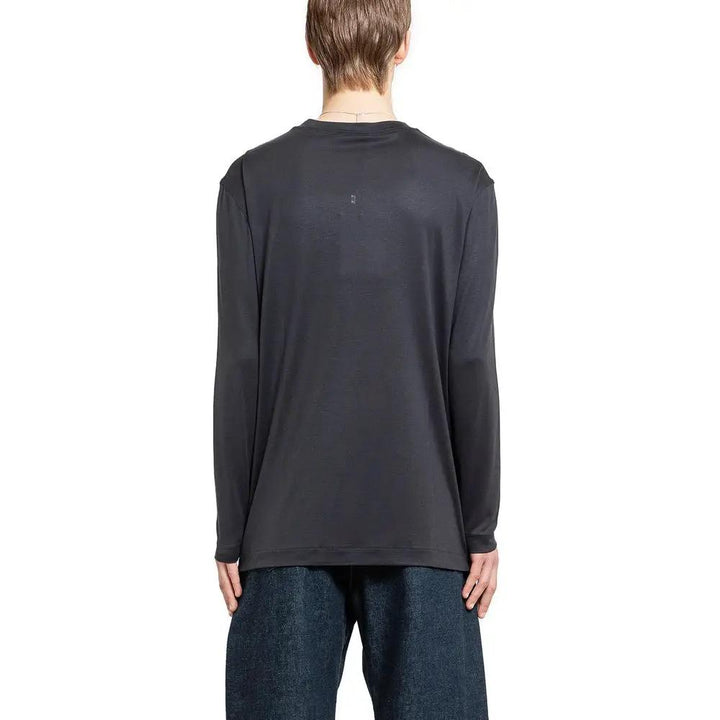 Lemaire Sample Sale | Lemaire Black Silk T-Shirt - | Designer outlet