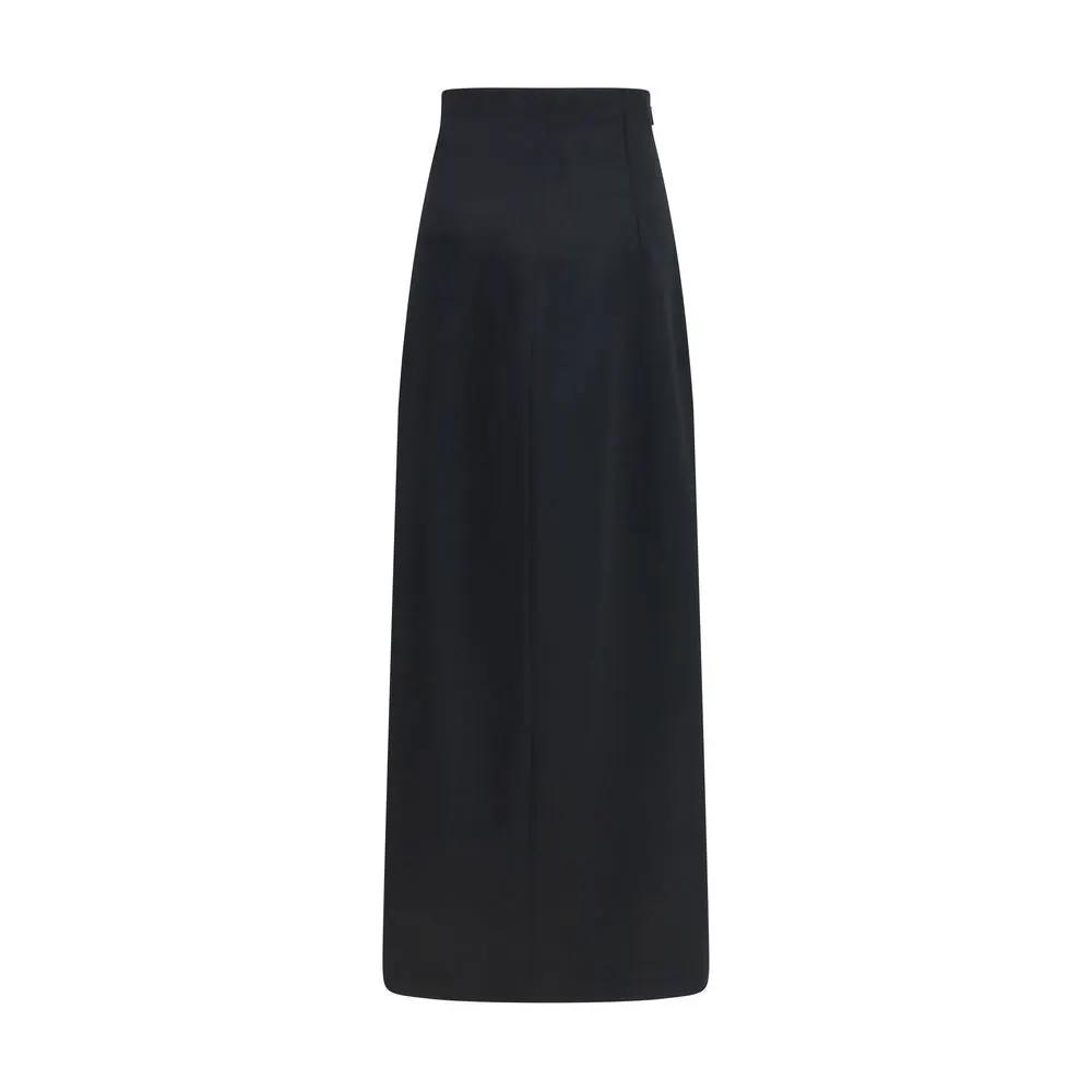 The Row Sample Sale | The Row Black Silk Long Skirt - | Designer outlet