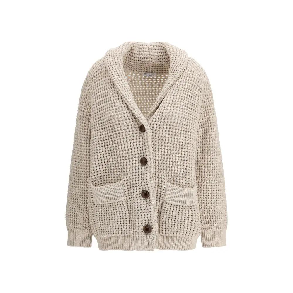 Brunello Cucinelli Sample Sale | Brunello Cucinelli Beige Cotton Cardigan - | Designer outlet