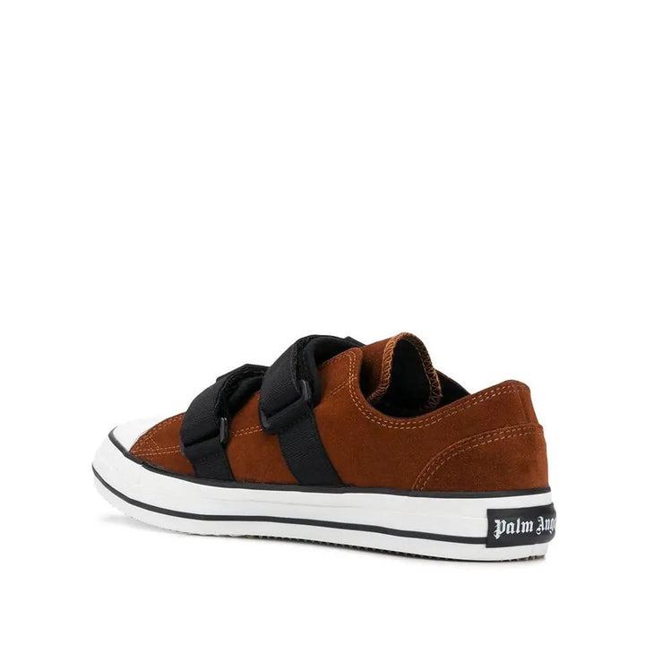 Palm Angels Sample Sale | Palm Angels Brown Calfskin Low Top Sneakers - | Designer outlet