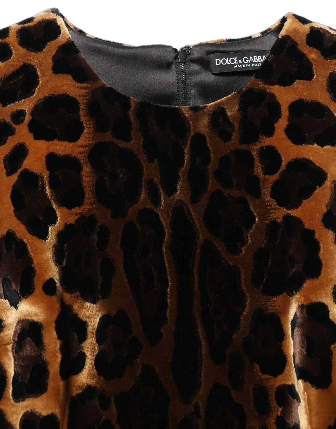 Dolce & Gabbana Sample Sale | Dolce & Gabbana Brown Leopard Sleeveless Sheath Mini Dress - | Designer outlet