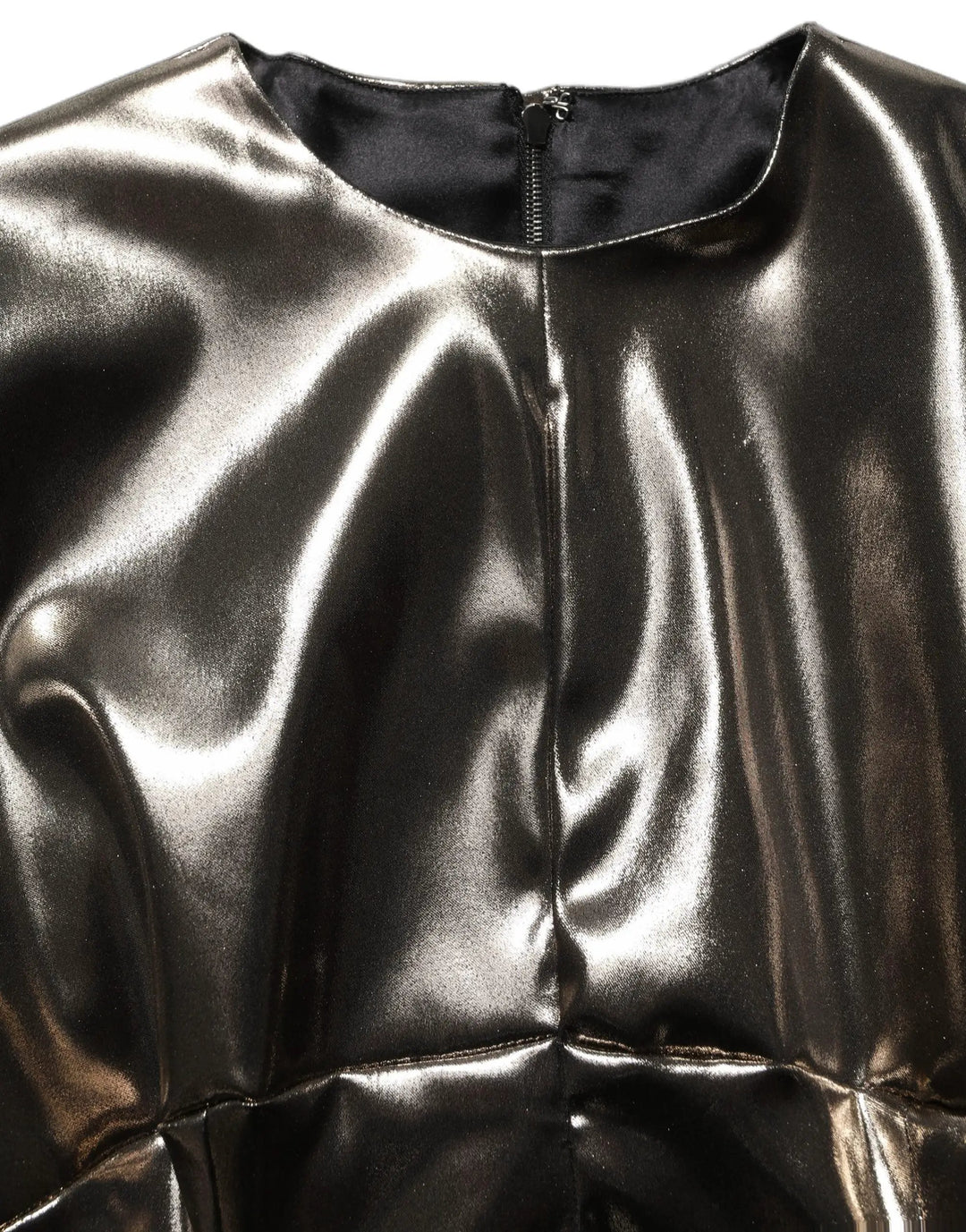 Dolce &amp; Gabbana Sample Sale | Dolce &amp; Gabbana Metallic Gold Polyester LongSleeve Maxi Dress - | Designer outlet