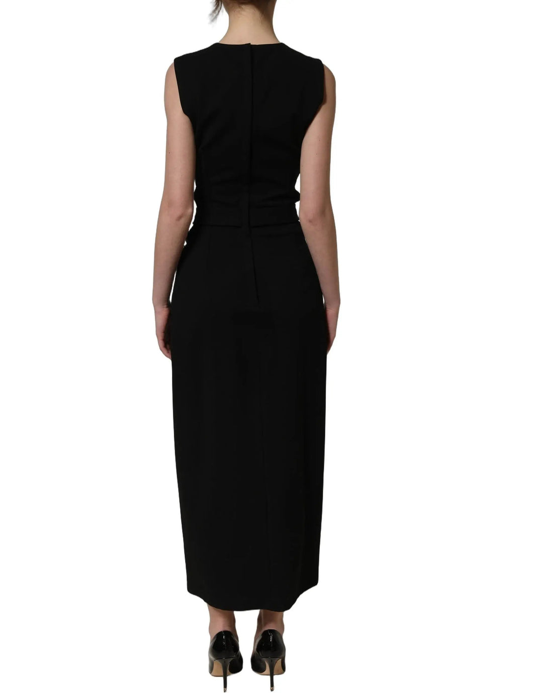 Dolce &amp; Gabbana Sample Sale | Dolce &amp; Gabbana Black Cut Out Detail Sleeveless Maxi Dress - | Designer outlet