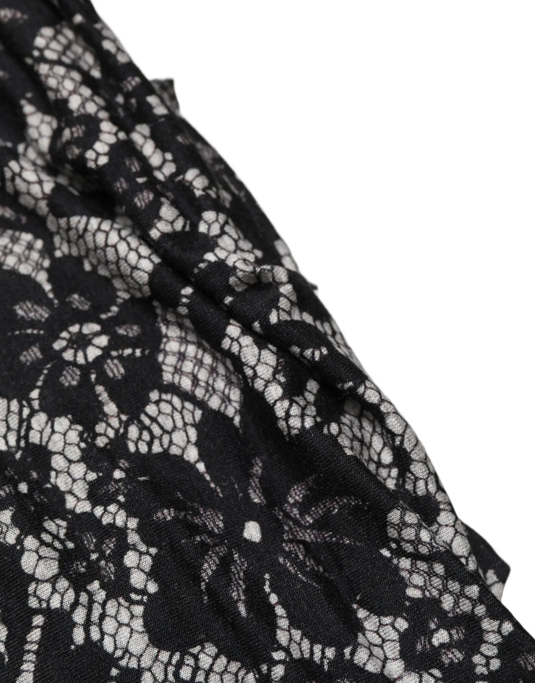 Dolce & Gabbana Sample Sale | Dolce & Gabbana Black White Floral Lace Sleeveless Midi Dress - | Designer outlet