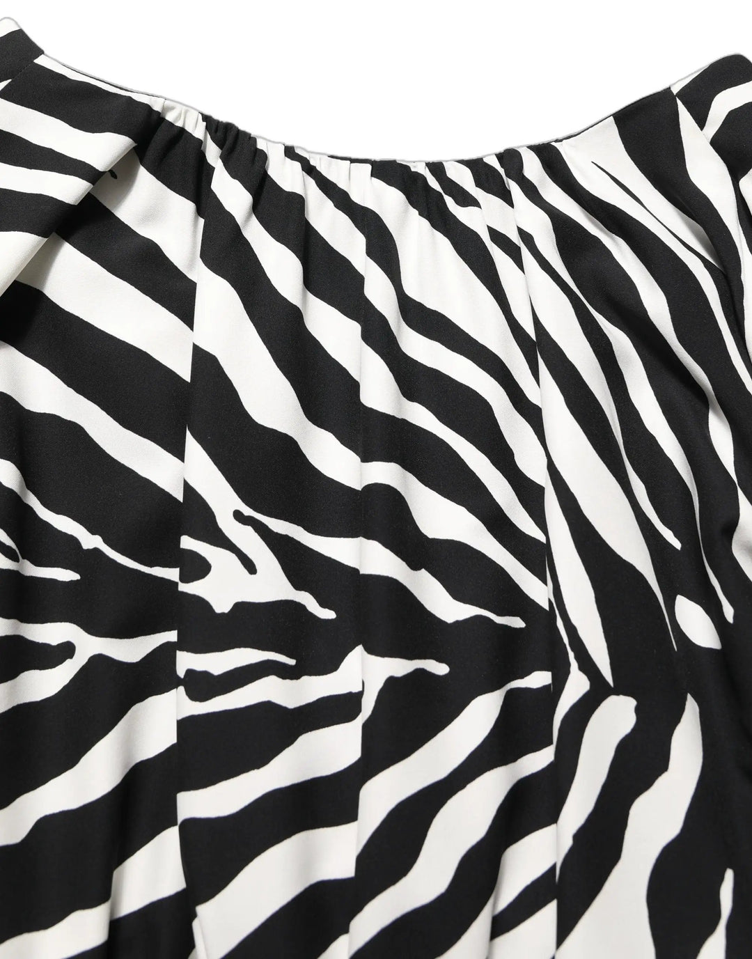Dolce & Gabbana Sample Sale | Dolce & Gabbana Black White Zebra Ruched Silk Mini Dress - | Designer outlet