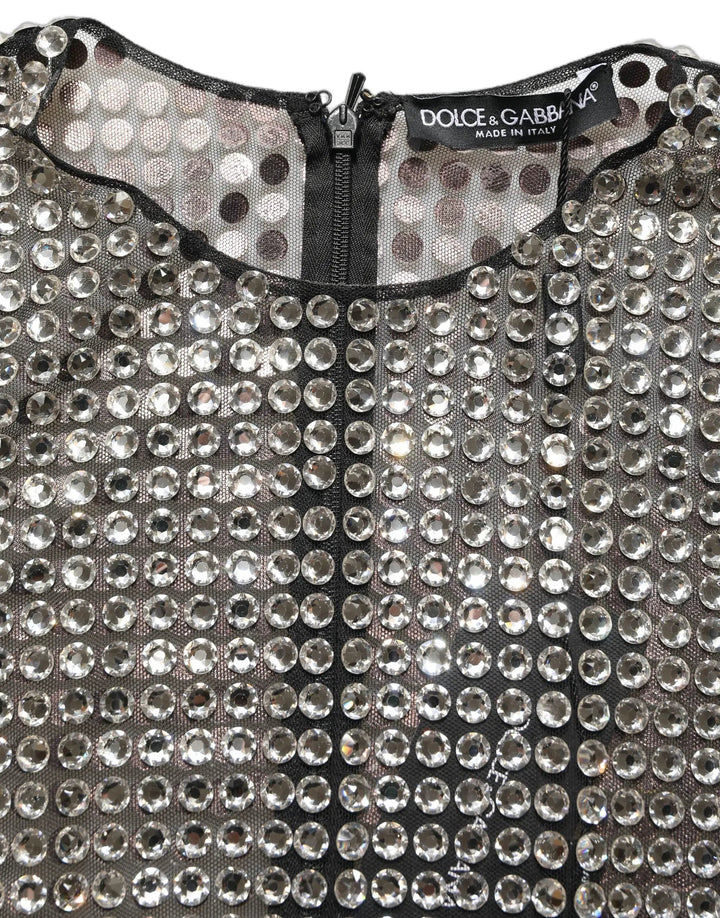 Dolce &amp; Gabbana Sample Sale | Dolce &amp; Gabbana Beige Crystal Embellished Long Gown Dress - | Designer outlet