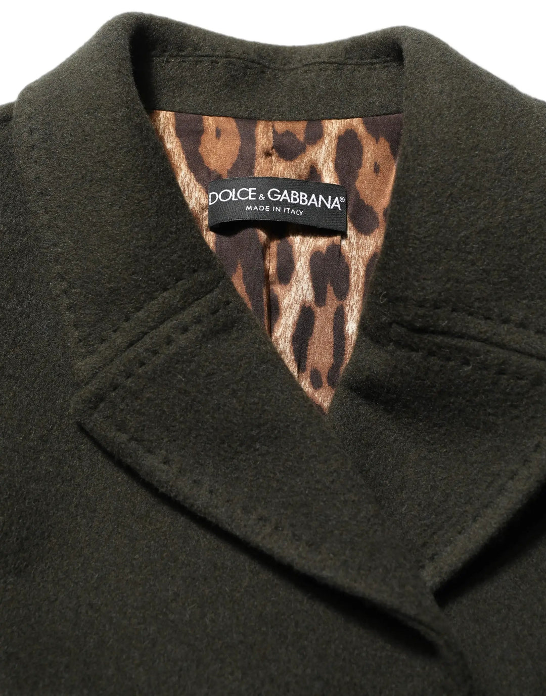Dolce &amp; Gabbana Sample Sale | Dolce &amp; Gabbana Dark Green Double Breasted Peacoat Jacket - | Designer outlet