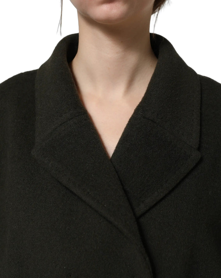 Dolce &amp; Gabbana Sample Sale | Dolce &amp; Gabbana Dark Green Double Breasted Peacoat Jacket - | Designer outlet