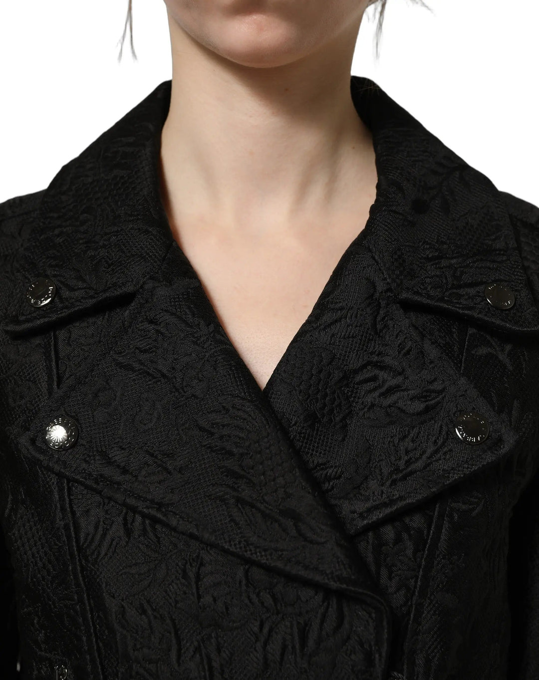 Dolce &amp; Gabbana Sample Sale | Dolce &amp; Gabbana Black Floral Brocade Biker Blouson Jacket - | Designer outlet