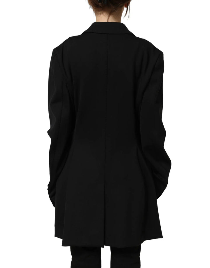 Dolce &amp; Gabbana Sample Sale | Dolce &amp; Gabbana Black Double Breasted Crepe Blazer Jacket - | Designer outlet
